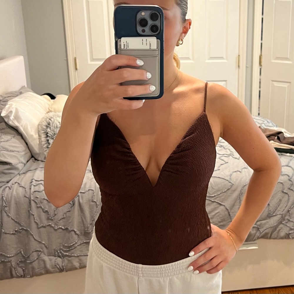 Brown bodysuit